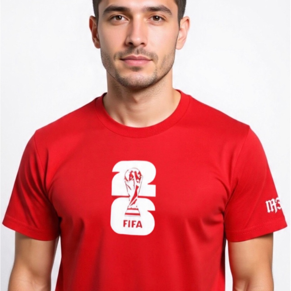 FIFA World Cup Red Men's Crew Neck T-Shirt